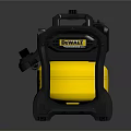 DEWALT Yellow And Black Air Compressor With Handle Control Panel And Air Tank 3d model