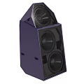 Purple Professional Audio Speaker System With Stacked Design And Multiple Sound Drivers