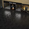 Samsung Storefront Display With W23 5G Smartphone And Modern Black Gold Design
