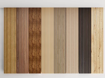 Wall Panels Showcasing Various Colors And Textures 3d model