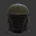 Protective Helmet With Metallic Face Guard And Cloth Top Cover Design Structure
