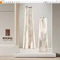 Elegant Transparent Floor Lamps With Modern Cylindrical Design In Minimalist Room