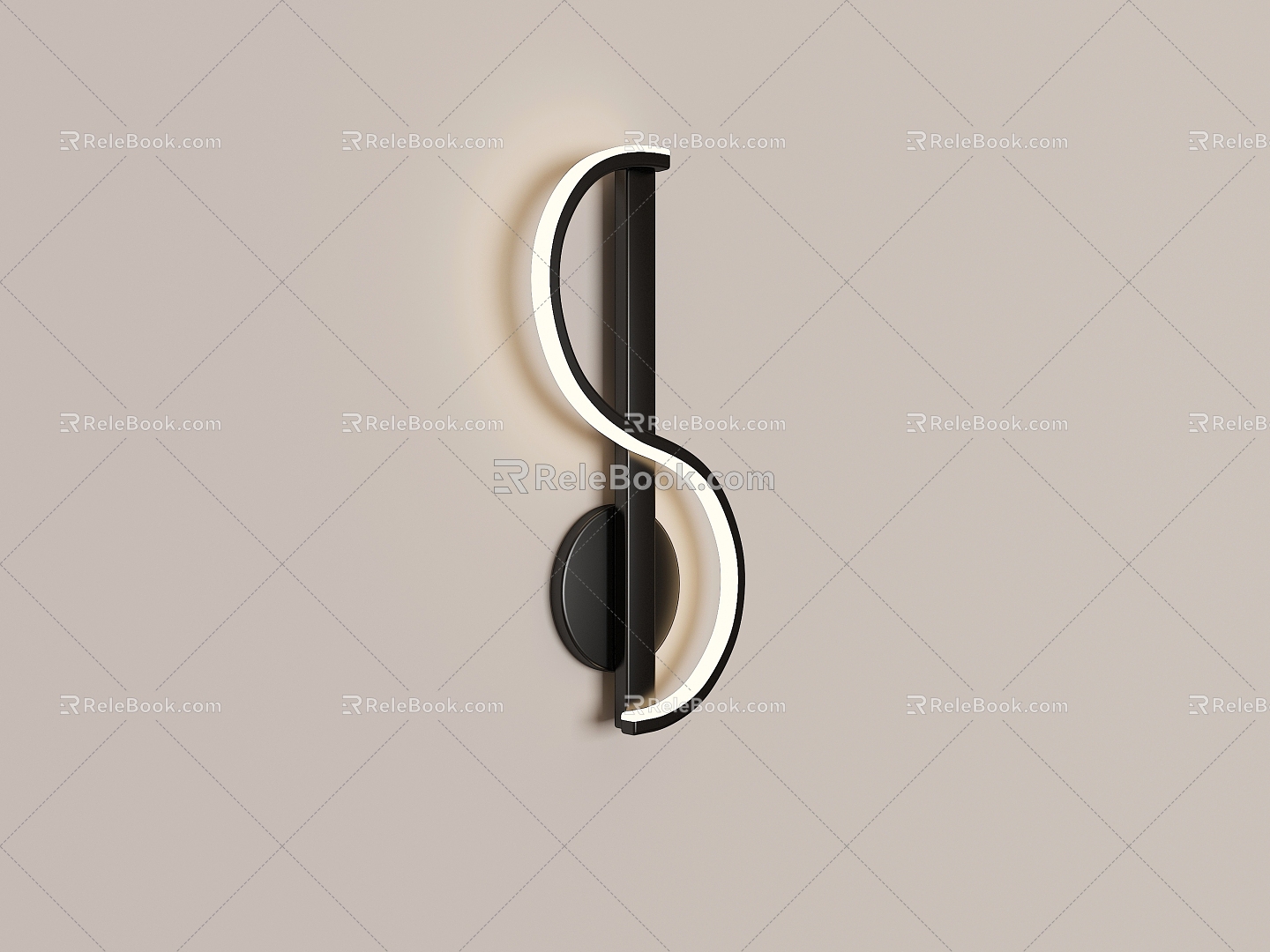 Modern minimalist wall lamp 3d model