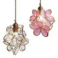 Modern Petal Shaped Chandelier With Golden Frame And Transparent Glass Design