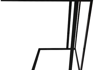 Modern Minimalist Side Table With Black Metal Geometric Frame For Living Room Decor 3d model