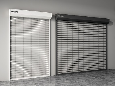 Rolling shutter door rolling gate shop rolling shutter door garage door security door warehouse door 3d model