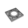 Ornate Decorative Floor With Intricate Circular Pattern And Lace Like Cutouts