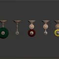 Modern Decorative Pendant Lights With Green Red Yellow Shades And Copper Bases