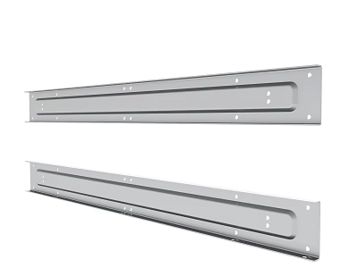 Durable Metal Support Rails With Long Strip Design And Mounting Holes 3d model
