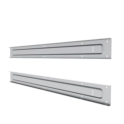 Durable Metal Support Rails With Long Strip Design And Mounting Holes 3d model