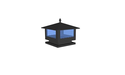 New Chinese lawn lamp garden lamp 3d model