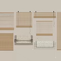 Various Natural Toned Window Blinds With Different Textures And Styles For Home Decor