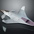 Gray British Fighter Jet Model With Streamlined Design And Military Emblems 3d model