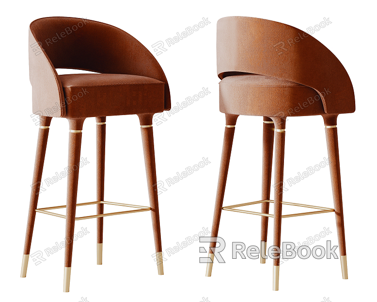 Light Luxury Bar Chair model