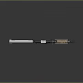 Modern Tactical Rifle With White Folding Stock Black Body And Tan Rail System