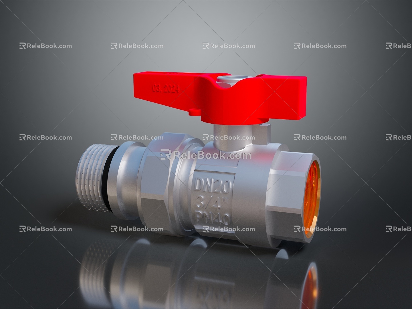 Pipe water pipe valve iron pipe fitting flange tee joint pipe water pipe valve 3d model