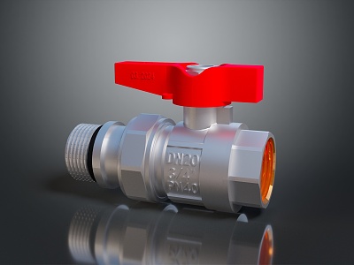 Pipe water pipe valve iron pipe fitting flange tee joint pipe water pipe valve 3d model