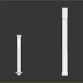 White Decorative Columns Featuring Arched Top And Textured Design For Home Decor