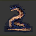 snake cobra venomous snake python reptile cold-blooded animal reptile 3d model