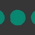 Three Green Evergreen Trees With Dense Foliage Neatly Arranged Against Gray Background
