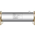 Modern Golden And Silver Cylindrical Kitchen Appliance With Instruction Label