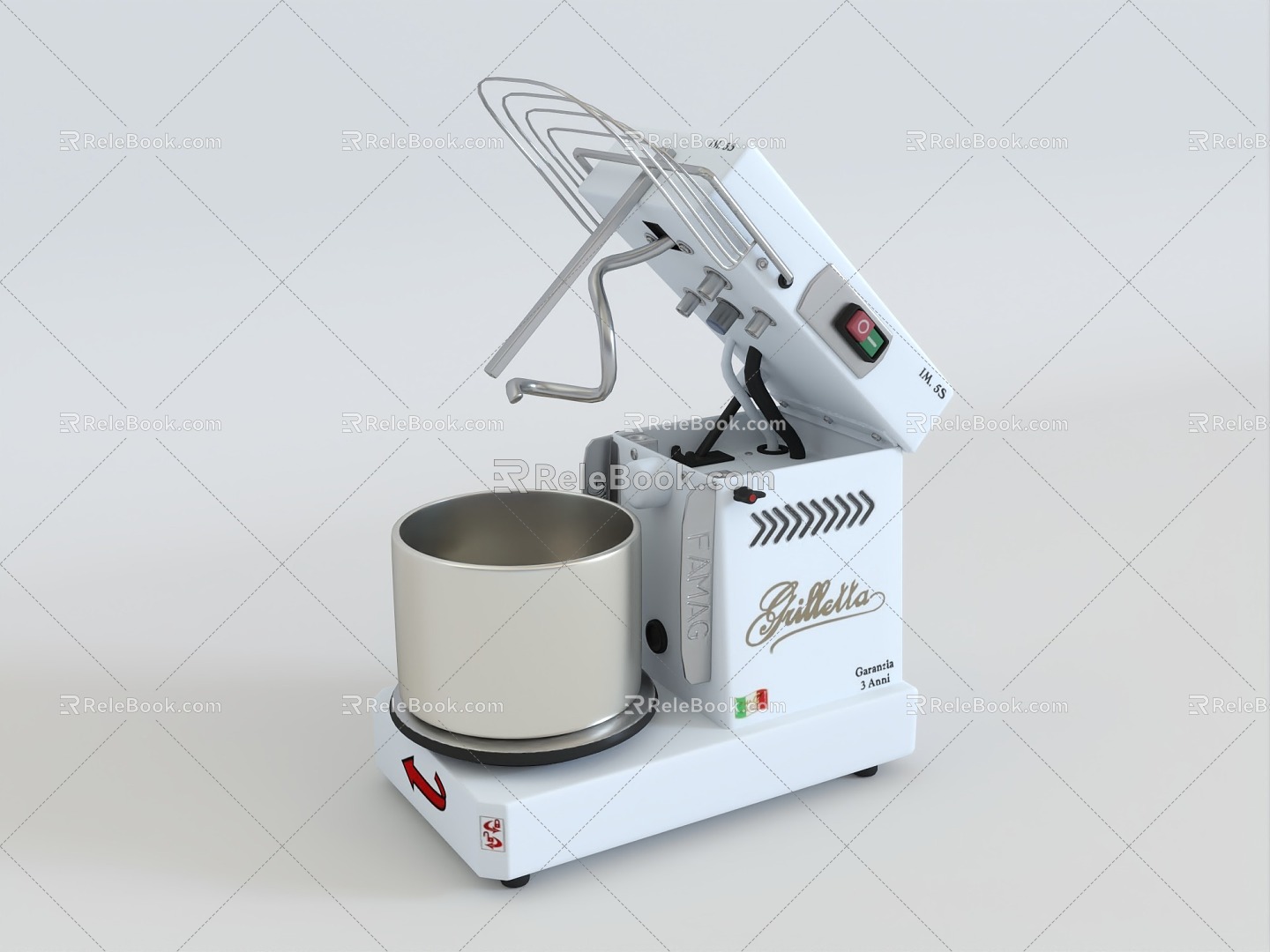 Noodles machine head-up dough machine flour mixer automatic dough kneading machine noodle machine wake-up mixer kitchen appliances 3d model