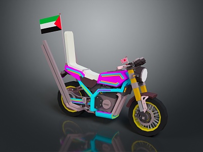 Motorcycle two-wheeled motorcycle off-road motorcycle road race motorcycle motor vehicle transport 3d model