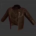 Shiny Black Leather Jacket With Modern Sleek Design Front Open Style And Long Sleeves