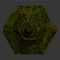Ancient Traditional Green Moss Covered Pagoda With Layered Tower Design