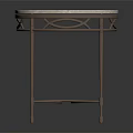 Elegant Round Side Table With Marble Tabletop And Delicate Metal Legs