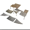 Outdoor Shelter Structures With Fabric Covers Wooden Frames And Thatch Roof Designs For Camping