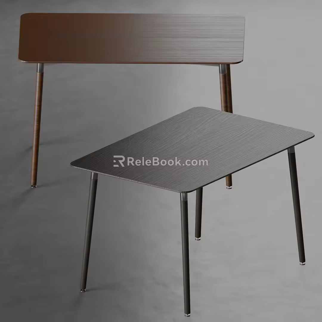 Modern Casamilano Dining Table Solid Wood Table and Chair Table Combination 3d model