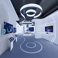 New Energy Manufacturing Exhibition Hall With Modern Screens And Display Stands