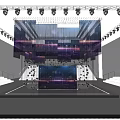 Modern Stage Design With Large LED Screens And Colorful Lighting Effects