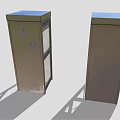 Contemporary Telephone Booths Featuring Glass Panels Closed Open Doors And Red Accents