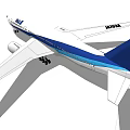 ANA Airplane With Blue And White Livery And Modern Design Features