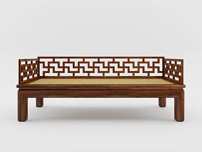 New Chinese-style Lohan Bed 3d model