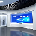 Intelligent Port Exhibition Space With Digital Displays And Information Charts