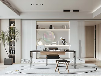 Modern study 3d model