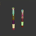 Dual Cylindrical Tools Featuring White Black Copper Sections And Transparent Tops