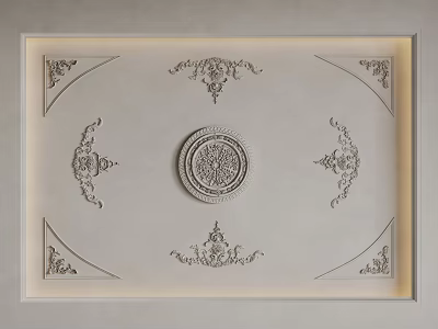 French Ceiling Bedroom Ceiling Guest Restaurant Ceiling Hall Away Ceiling 3d model