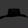 Stylish Black Textured Hat With Beige Ribbon Band And Tassel Accents
