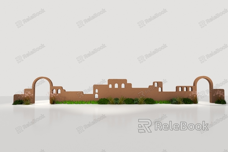 Wall European-style wall beauty Chen landscape sketch beauty Chen model