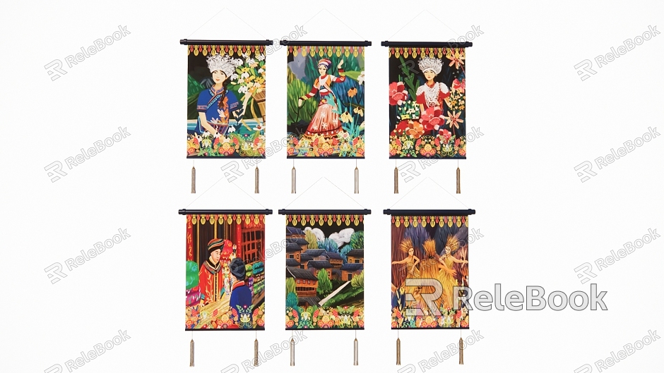 Minority Decorative Painting Hanging Painting model