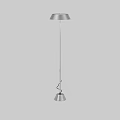 Modern Silver Floor Lamp With Slim Metal Pole Black Power Cord And Stable Base
