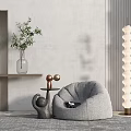 Modern Lazy Sofa Floor Lamp Coffee Table Ornaments 3d model