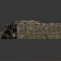 Two Natural Stacked Stone Wall Structures With Rustic Handcrafted Design Features