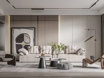 modern living room 3d model