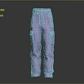 Purple Cargo Pants With Multiple Pockets And Adjustable Belt For Daily Casual Use