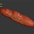 Freshly Baked Golden Baguette With Crispy Crust On Dark Background